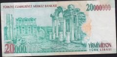 7.Emisyon 20 000 000 Lira F86 924843 Çok Temiz+