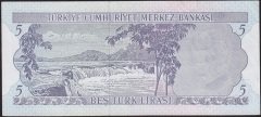 6.Emisyon 2.Tertip 5 Lira K06 124297 Çok Çok Temiz+