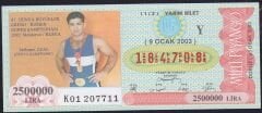 2003 9 Ocak Yarım Bilet - Y Serisi - Mehmet Özal