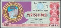 1985 29 Kasım Yarım Bilet - Y Serisi