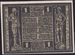 Almanya 1 Mark Notgeld 1921 Çil Filigranlı