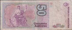 Arjantin 50 Australes 1986 - 1989 Çok Temiz Pick 326b