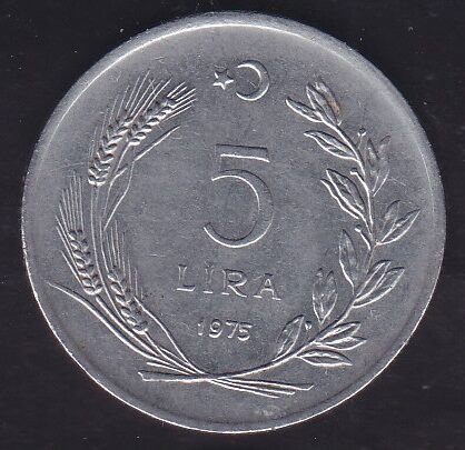1975 Yılı 5 Lira