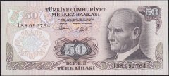 6.Emisyon 2.Tertip 50 Lira I88 092764 Çilaltı