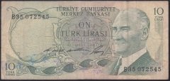 6.EMİSYON 1.TERTİP 10 LİRA B35 072545 TEMİZ