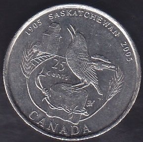 KANADA 25 CENTS 2005 (SASKATCHEWAN)
