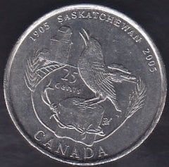 KANADA 25 CENTS 2005 (SASKATCHEWAN)