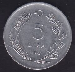 1975 Yılı 5 Lira