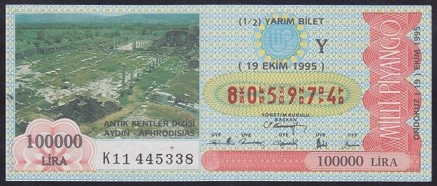 1995 19 EKİM YARIM BİLET