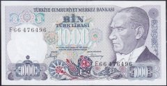 7.Emisyon 2.Tertip 1000 Lira F66 476496 Çil