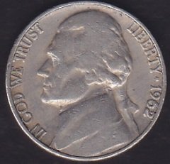 AMERİKA 5 CENT 1962