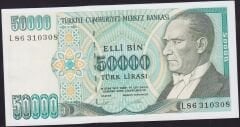 7.Emisyon 2.Tertip 50000 Lira L86 310308 Çilaltı