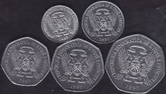 Saint Thomas And Principe 5 Adet Madeni Para Seti 1997 Çil