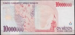 7.Emisyon 10 000 000 Lira D15 231276 Çok Temiz+