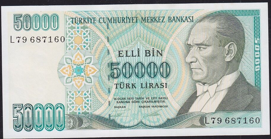 7.Emisyon 2.Tertip 50000 Lira L79 687160 Çilaltı