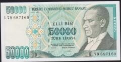 7.Emisyon 2.Tertip 50000 Lira L79 687160 Çilaltı