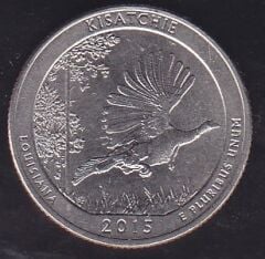 Amerika Çeyrek Dolar 2015 D Hatıra Kisatchie Ulusal Ormanı
