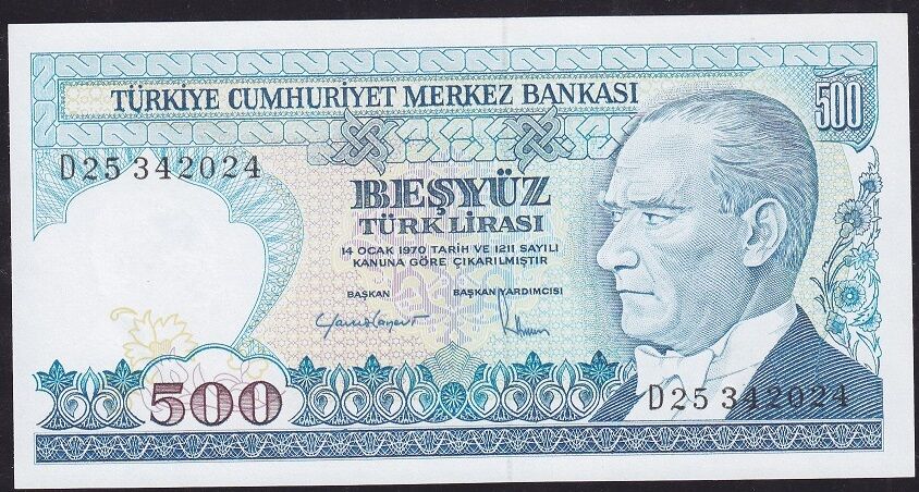 7.Emisyon 2.Tertip 500 Lira D25 342024 Çil