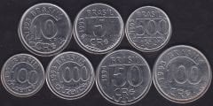 Brezilya 7 Adet Madeni Para Seti 1992 -1994 Çil