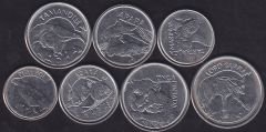 Brezilya 7 Adet Madeni Para Seti 1992 -1994 Çil