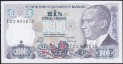 7.Emisyon 2.Tertip 1000 Lira F52 832912 Çilaltı Çil