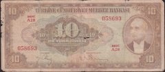 4.Emisyon 2.Tertip 10 Lira A28 058693 Haliyle