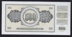 YUGOSLAVYA 500 DİNAR 1986 ÇİL