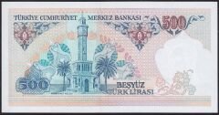 7.Emisyon 2.Tertip 500 Lira D19 101990 Çil