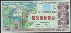 1985 29 Temmuz Çeyrek Bilet - K Serisi
