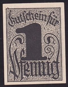 Almanya 1 Pfennig Notgeld 1920 Çil