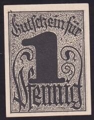 Almanya 1 Pfennig Notgeld 1920 Çil