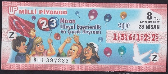 2010 23 NİSAN YARIM BİLET - Z SERİSİ