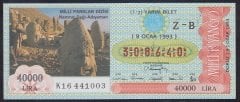 1993 9 OCAK YARIM BİLET Z-B SERİSİ