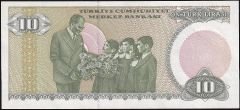 7.Emisyon 1.Tertip 10 Lira B44 415496 Çilaltı Çil