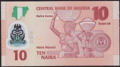 Nijerya 10 Naira 2022 Çil Polymer