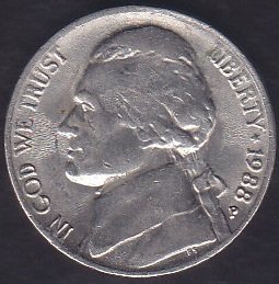 AMERİKA 5 CENT 1988 P