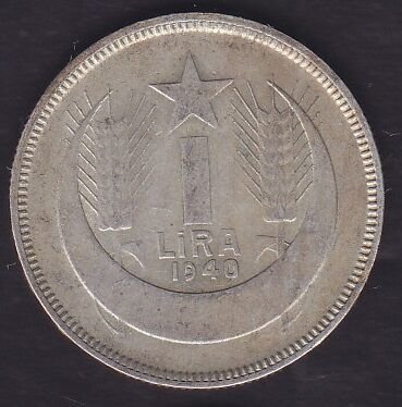 1940 Yılı 1 Lira Gümüş
