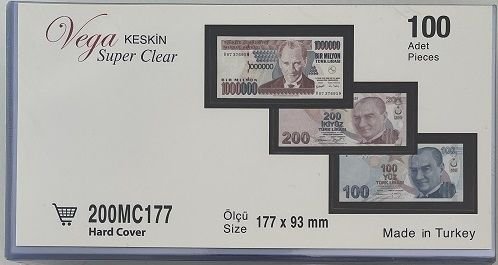 100 Adet Kağıt Para Föyü 18 x 9.5 cm