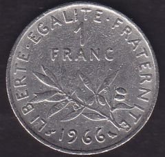 Fransa 1 Frank 1966