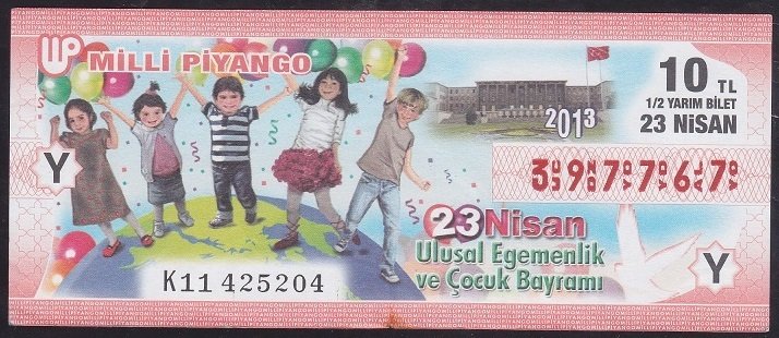 2013 23 NİSAN YARIM BİLET - Y SERİSİ