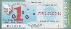 2004 31 Aralık Çeyrek Bilet - S Serisi