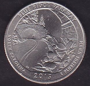 Amerika Çeyrek Dolar 2015 D Hatıra Blue Ridge Parkway