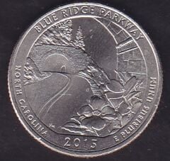 Amerika Çeyrek Dolar 2015 D Hatıra Blue Ridge Parkway