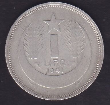 1941 Yılı 1 Lira Gümüş