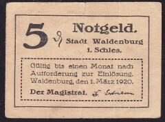 Almanya 5 Pfennig Notgeld 1920 Çok Çok Temiz