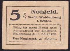 Almanya 5 Pfennig Notgeld 1920 Çok Çok Temiz