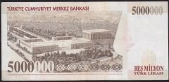 7.Emisyon 5 000 000 Lira J67 126363 Çok Temiz+