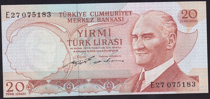 6.Emisyon 2.Tertip 20 Lira E27 0751XX Çilaltı Çil