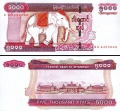 Myanmar 5000 Kyats 2015 Çil Pick 83