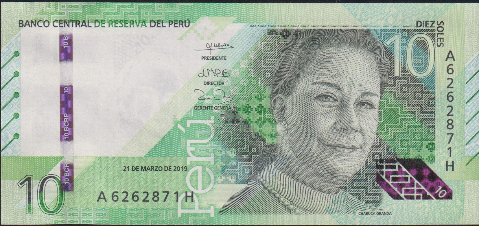 Peru 10 Soles 2019 Çil Pick 196